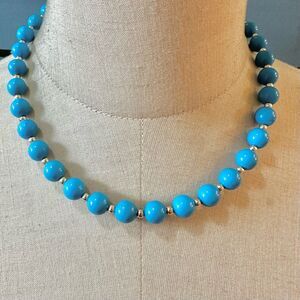 Elegant Blue Beaded Necklace